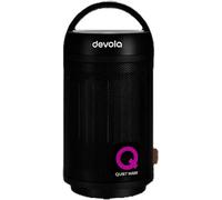 Devola 1500W Portable Ceramic Fan Heater 2 Heat Settings, Thermostat Control, Oscillating, Safety Shut-Off, Compact Black