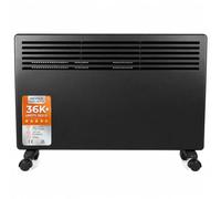 Devola 2.4kW Slim Electric Panel Heater, Wall Mounted & Freestanding Heater | Energy Efficient Heater, Lot 20 compliant, Adjustable Thermostat, Plug in Low Energy Heater with 24 Hr Timer, White (DVM24B)