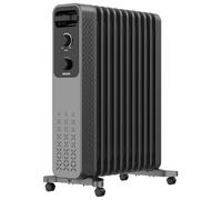 Devola 2.5KW Oil Filled Radiator, with 11 High-Performance M Shaped Fins | Electric Heater with Thermostat, 3 Heat Settings, Castors, Lightweight, Overheat and Safety Shut Off Protection (Anthracite)