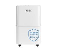 Devola 20L/Day Hybrid Dehumidifier & Air Purifier with HEPA Filter - With PM 2.5 Air Quality Sensor, UV-C Lamp, & Ionizer, Ideal Dehumidifiers For Home (DVHA20L)