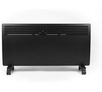 Devola 2400W Electric Panel Heater Low Energy Wall Radiator Free Standing Or Wall Mounted, Adjustable Thermostat With Timer, Black