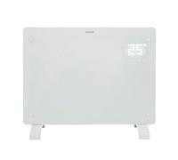 Devola Designer 1.5Kw Smart Glass Panel Heater With Timer White - Dvpw1500Wh