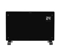 Devola Designer 2Kw Smart Glass Panel Heater With Timer Black - Dvpw2000B
