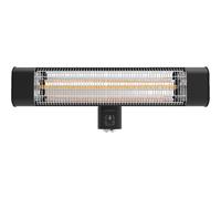 Devola Platinum 1.8kW Wall Mounted Patio Heater with Remote Control IP65 - Black - DVPH18PWMB