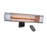 Devola Platinum 1.8kW Wall Mounted Patio Heater with Remote Control IP65 - Silver - DVPH18PWMSL