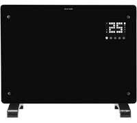Devola Smart Electric Glass Panel Heater 1500W With Wifi & Alexa, Timer, Wall Or Floor Mounted, Energy Efficient, Lot 20 - Black