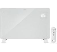Devola Smart Electric Glass Panel Heater 2000W With Wifi & Alexa, Timer, Wall Or Floor Mounted, Energy Efficient, Lot 20 - White