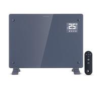 Devola Wifi Enabled Smart Electric Glass Panel Heater 1500W | Wall Mounted Radiator & Free Standing Low Energy Heater, Works With Alexa | Lot 20 complaint, DVPW1500G (Grey) (1500, Watts)