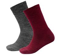 Devold - Kid's Daily Merino Medium Sock 2-Pack - Sports socks size 25-27, red