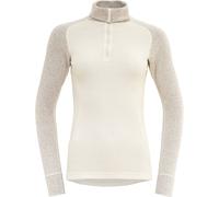 Devold of Norway - Women's half-zip thermal top in merino wool - Duo Active Merino 205 Z.Neck Raw W White for Women in Wool - Size XS - Beige Beige XS