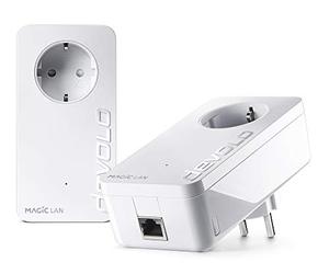 devolo Magic 1-1200 LAN Starter Kit: Set of 2 Powerline Adapters for Internet throughout the Home, Ideal for Home Office (1200 Mbps, 1x Gigabit LAN Port, G.hn)