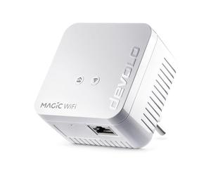 devolo Powerline WLAN Adapter, Mini WiFi Magic 1 Extension Adapter - Up to 1200 Mbps, Mesh WLAN Amplifier, 1 LAN Connection, dLAN 2.0, White