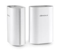 devolo WiFi 7 Mesh BE9300 Tri-Band 2-Pack, High-speed mesh Wi-Fi system, Wi-Fi extender, up to 9,300 Mbps, 2.5 Gigabit Ethernet port, white