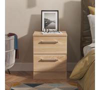 Devon Bedside Cabinet - 2 Drawer - Oak