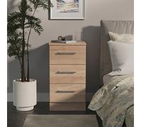 Devon Bedside Cabinet - 3 Drawer - Oak