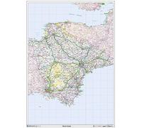 Devon County Map-Plastic Coated