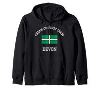 Devon Cream On First Crew Scone Devon Flag Zip Hoodie