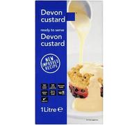 Devon Custard 1L - Ready to Serve Custard, Smooth & Creamy Dessert Sauce, Perfect for Puddings, Cakes, Crumbles & Catering Use - cfs