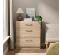 Devon Deep Chest - 3 Drawer - Oak