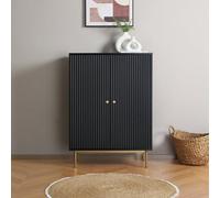 Devon - Highboard Storage Cabinet - Black