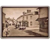 Devon Moretonhampstead The Square Court Street Sheep In Road By Butchers Shop