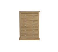 Devon Oak 5 Drawer Chest Traditional Bedroom Storage Unit Elegant Design
