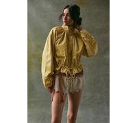 Devon Printed Balloon Funnel-Neck Jacket at Free People in Goldilocks Combo, Size: Large - female