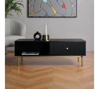Devon Rectangular Coffee Table With Drawers Black