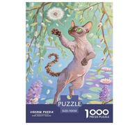 Devon Rex 1000 Pieces Portable Jigsaw Puzzle Age 3+ Cool Collage Effect, Home Decoration, Educational, Challenging 70x50cm/1000pcs