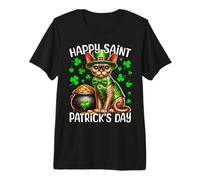 Devon Rex Cat Happy Saint Patricks Day Cat Premium T-Shirt