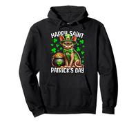 Devon Rex Cat Happy Saint Patricks Day Cat Pullover Hoodie
