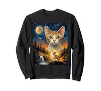 Devon Rex Cat Howling to The Moon Sweatshirt