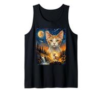 Devon Rex Cat Howling to The Moon Tank Top