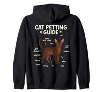 Devon Rex Cat Petting Guide Funny Cat Lover Zip Hoodie