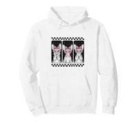 Devon Rex Cat Trio Coquette Bow Bubblegum Retro Pullover Hoodie