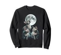 Devon Rex Cats Howling At The Moon Sweatshirt