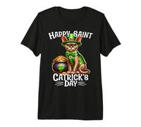 Devon Rex Happy Saint Catricks Day Devon Rex Cat Premium T-Shirt