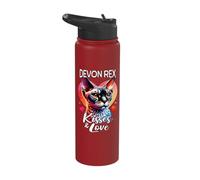 Devon Rex Kisses Devon Rex Love Stainless Steel Insulated Water Bottle