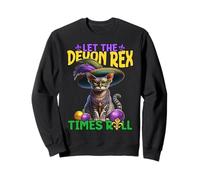 Devon Rex Mardi Gras Let Times Roll Devon Rex Sweatshirt