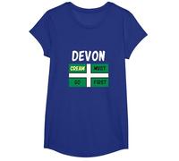Devon T Shirt Cream Must Go First on Your Scone T-Shirt, Girls, Royal Blue, Large