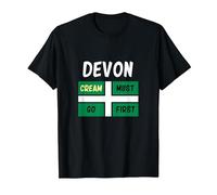 Devon T Shirt Cream Must Go First on Your Scone T-Shirt, Men, Black, Small