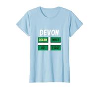 Devon T Shirt Cream Must Go First on Your Scone T-Shirt, Women, Baby Blue, 3X-Large