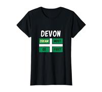 Devon T Shirt Cream Must Go First on Your Scone T-Shirt, Women, Black, Medium