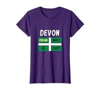 Devon T Shirt Cream Must Go First on Your Scone T-Shirt, Women, Purple, XX-Large