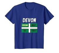 Devon T Shirt Cream Must Go First on Your Scone T-Shirt, Youth, Royal Blue, 2T