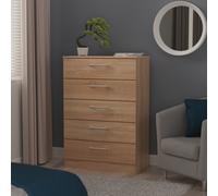 Devon Tall Chest of Drawers Oak 5 Drawers 108cm