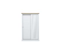 Devon White 2-Door Sliding Wardrobe - Timeless Elegance with Space-Saving Design