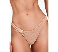 Devon Windsor Helen metallic-effect bikini bottoms - Neutrals XS-S-M-L