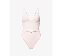 Devon Windsor Womens Devon Windsor Catalina V-Cut One-Piece Rose Cream S