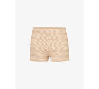 Devon Windsor Womens Devon Windsor Grazia Metallic Knit Shorts Cashew XS